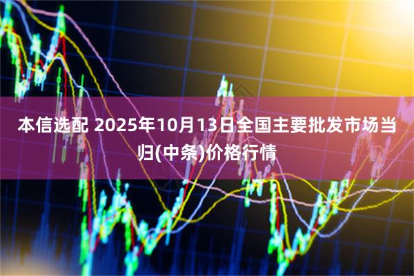 本信选配 2025年10月13日全国主要批发市场当归(中条)价格行情